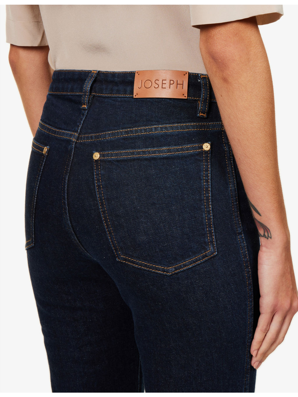 Duke flared cropped stretch-cotton jeans - 6