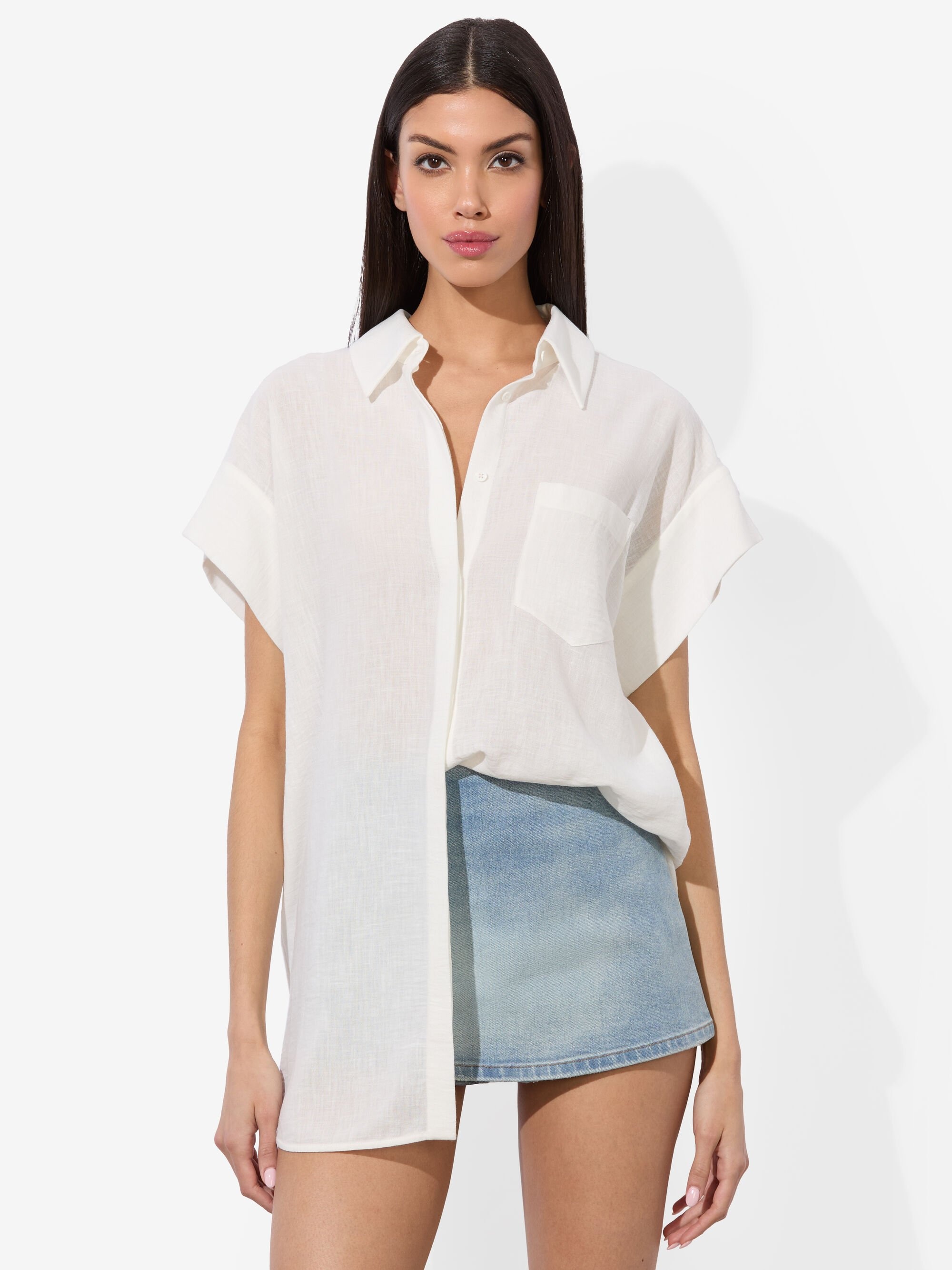 FINELY SHORT SLEEVE BUTTON DOWN - 2