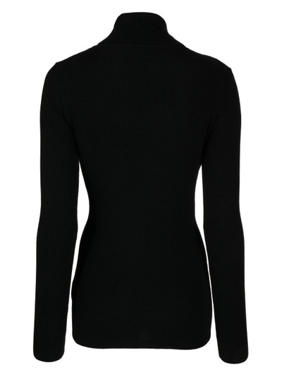 Y's front-slit wool knitted top outlook