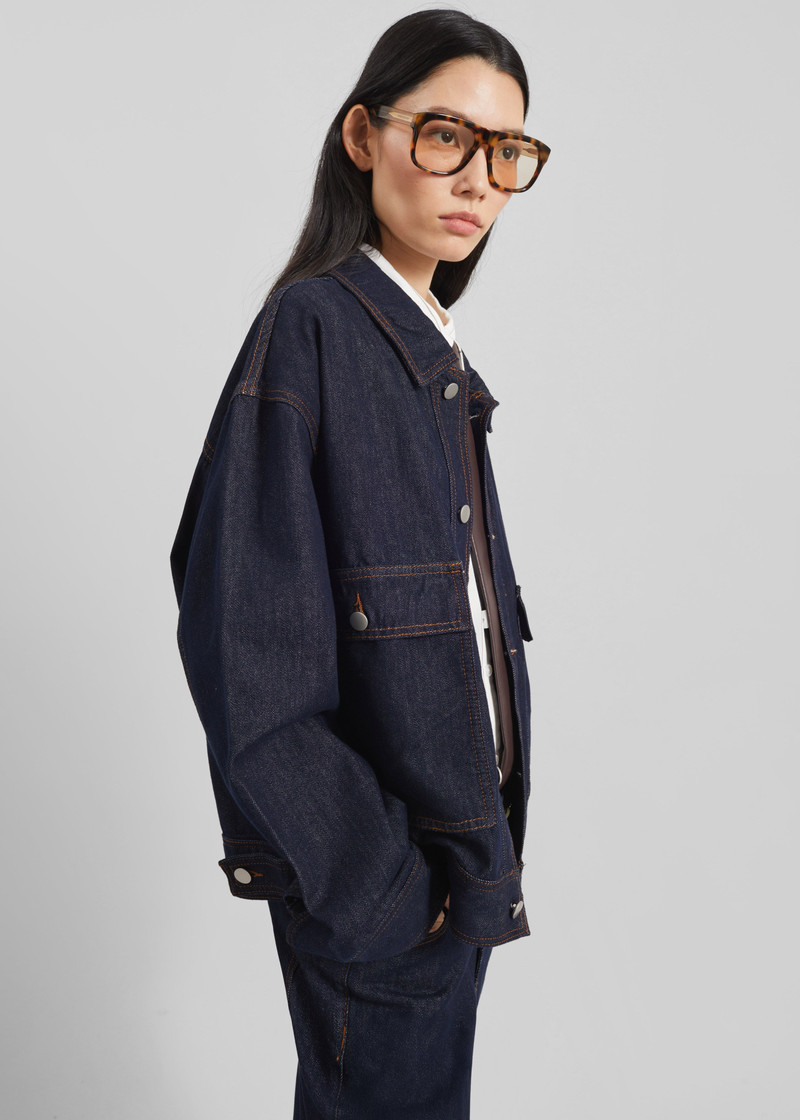 Belden Boxy Denim Jacket - Dark Wash 5
