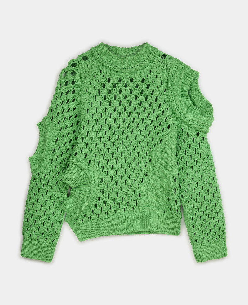 Oversized Textured Mesh Sweater 1
