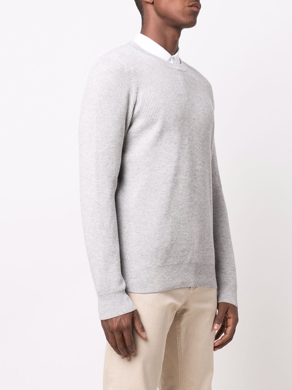 ribbed-knit cashmere jumper - 3