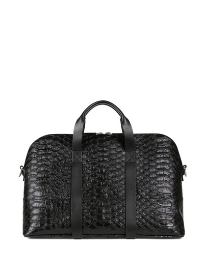 Giuseppe Zanotti snakeskin-effect logo holdall bag  outlook