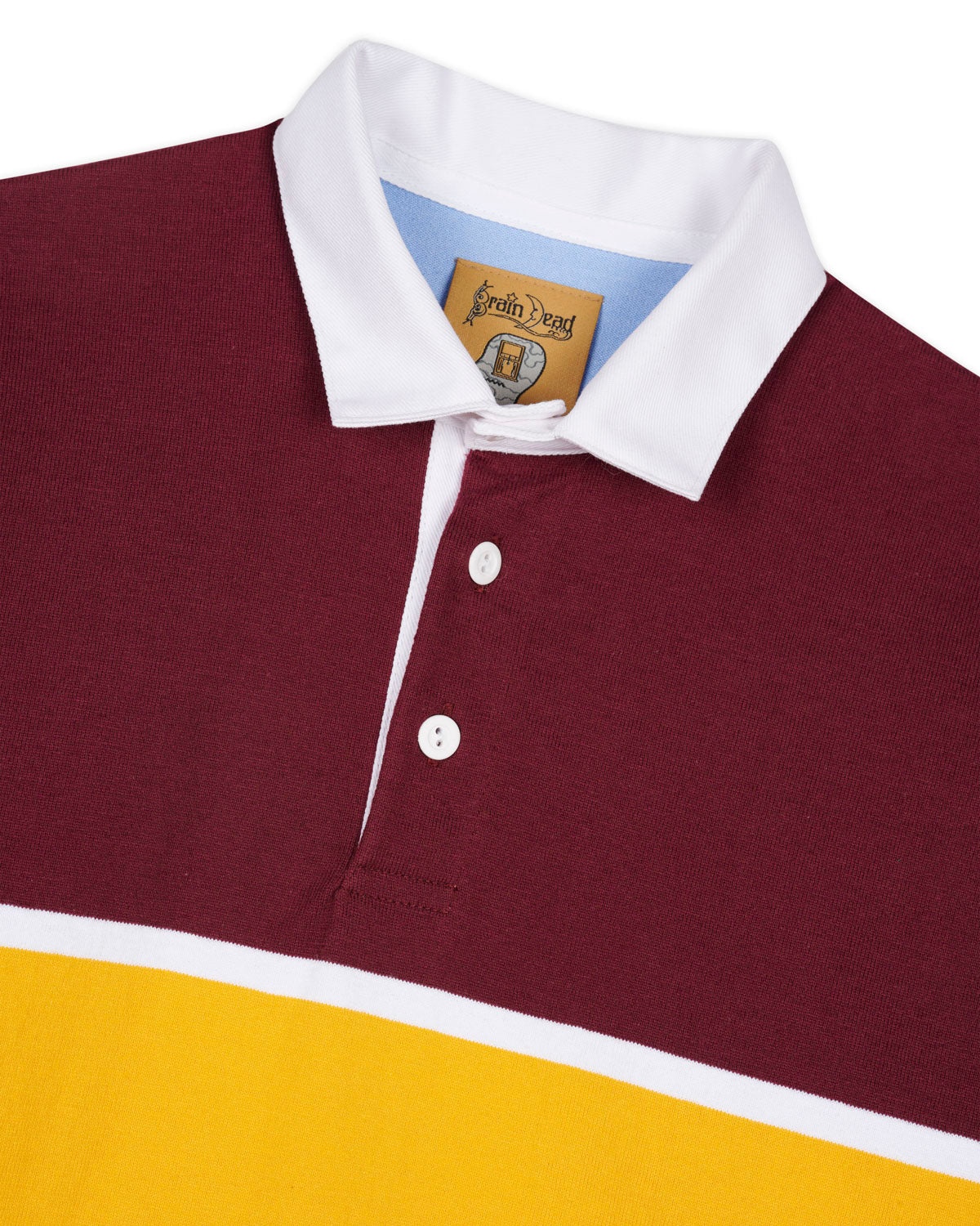 Short Sleeve Rugby Shirt - Burgundy Multi - 3