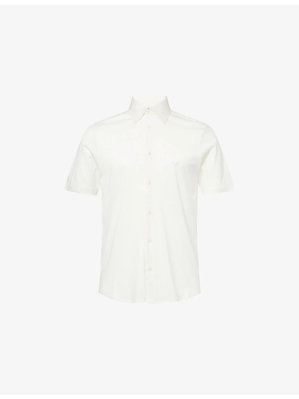 Short-Sleeve Slim-Fit Cotton-Blend Shirt - 1