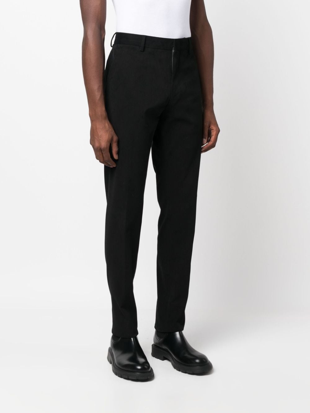 slim-cut stretch-cotton chino trousers - 3