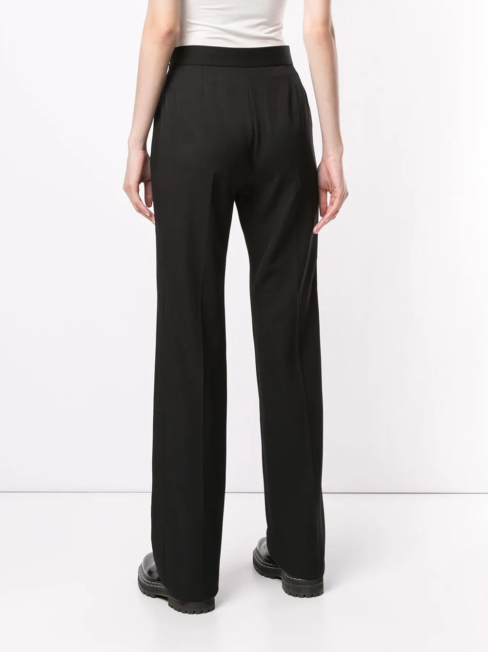 elasticated waist slim trousers - 7