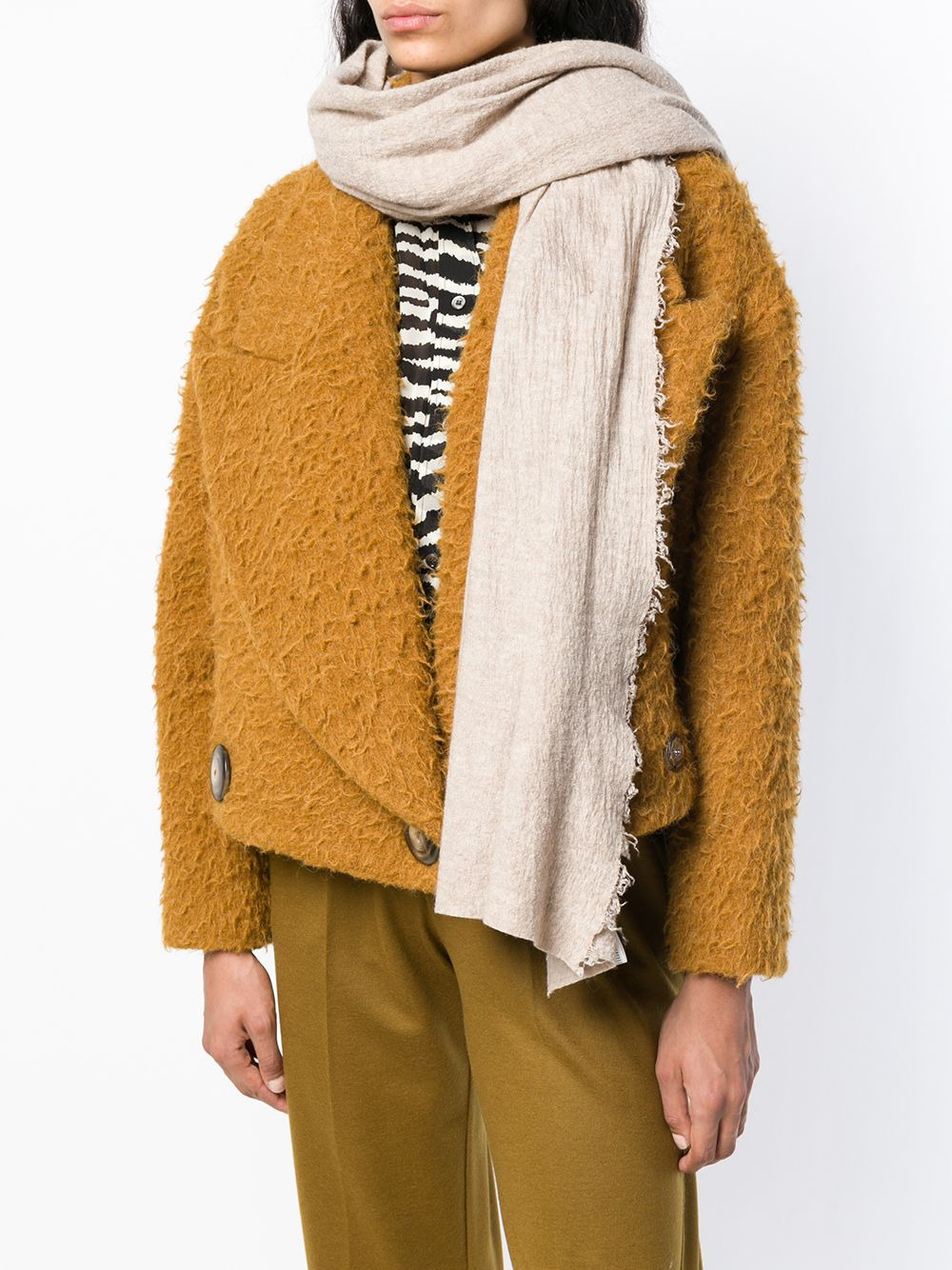 frayed edges scarf - 2