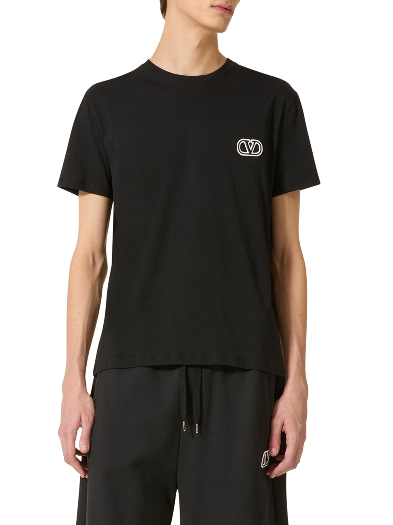 COTTON T-SHIRT WITH VLOGO SIGNATURE PATCH - 3