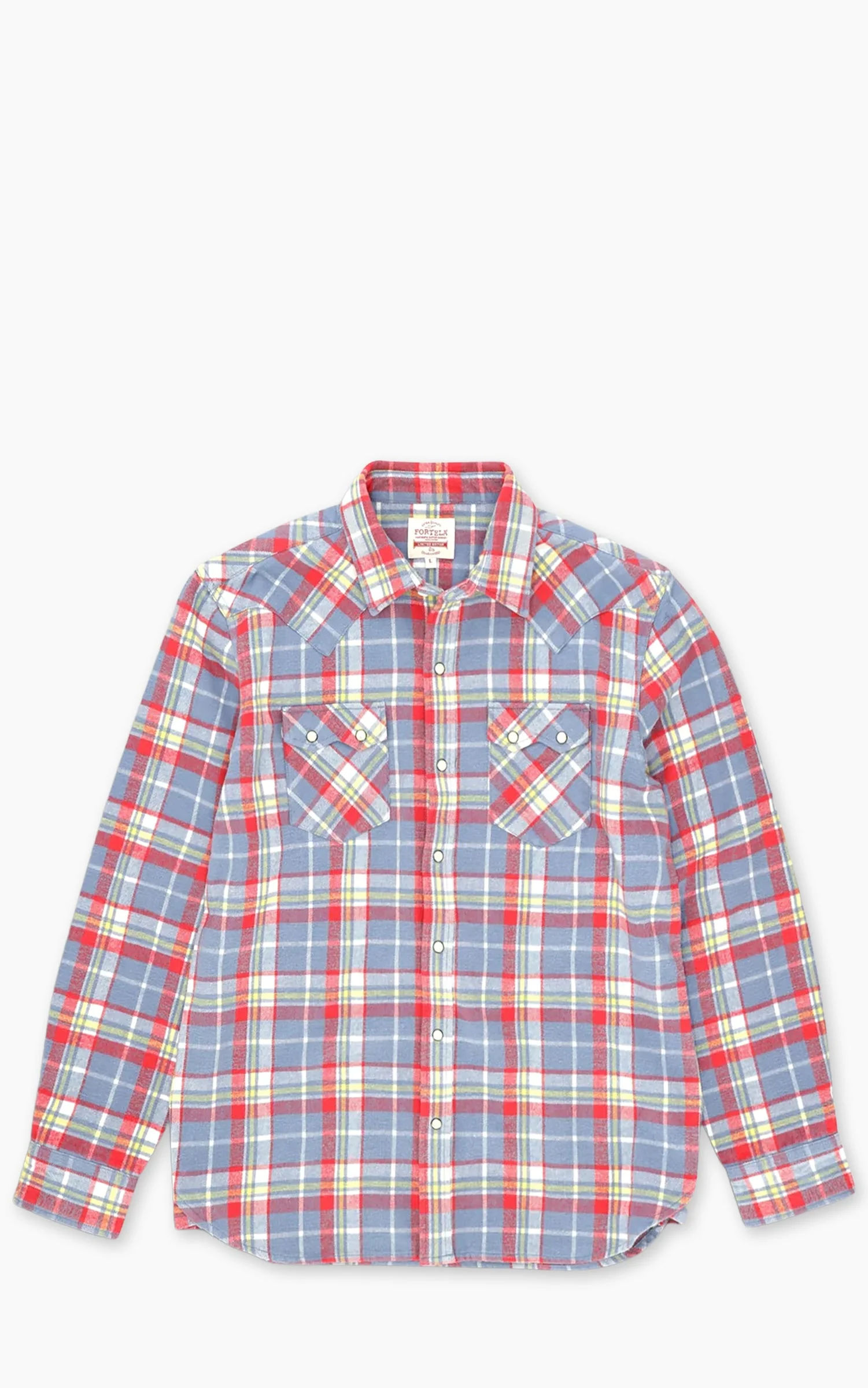 FORTELA JOSH WESTERN SHIRT PLAID RED/GREY - 1