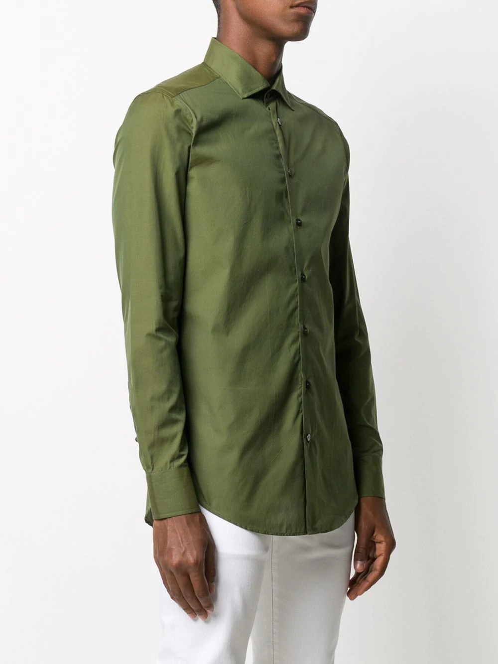 point collar poplin shirt - 3