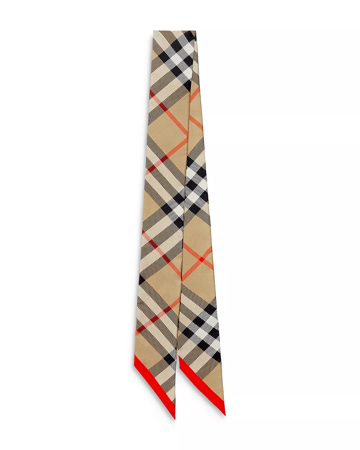 Skinny Check Silk Scarf - 6