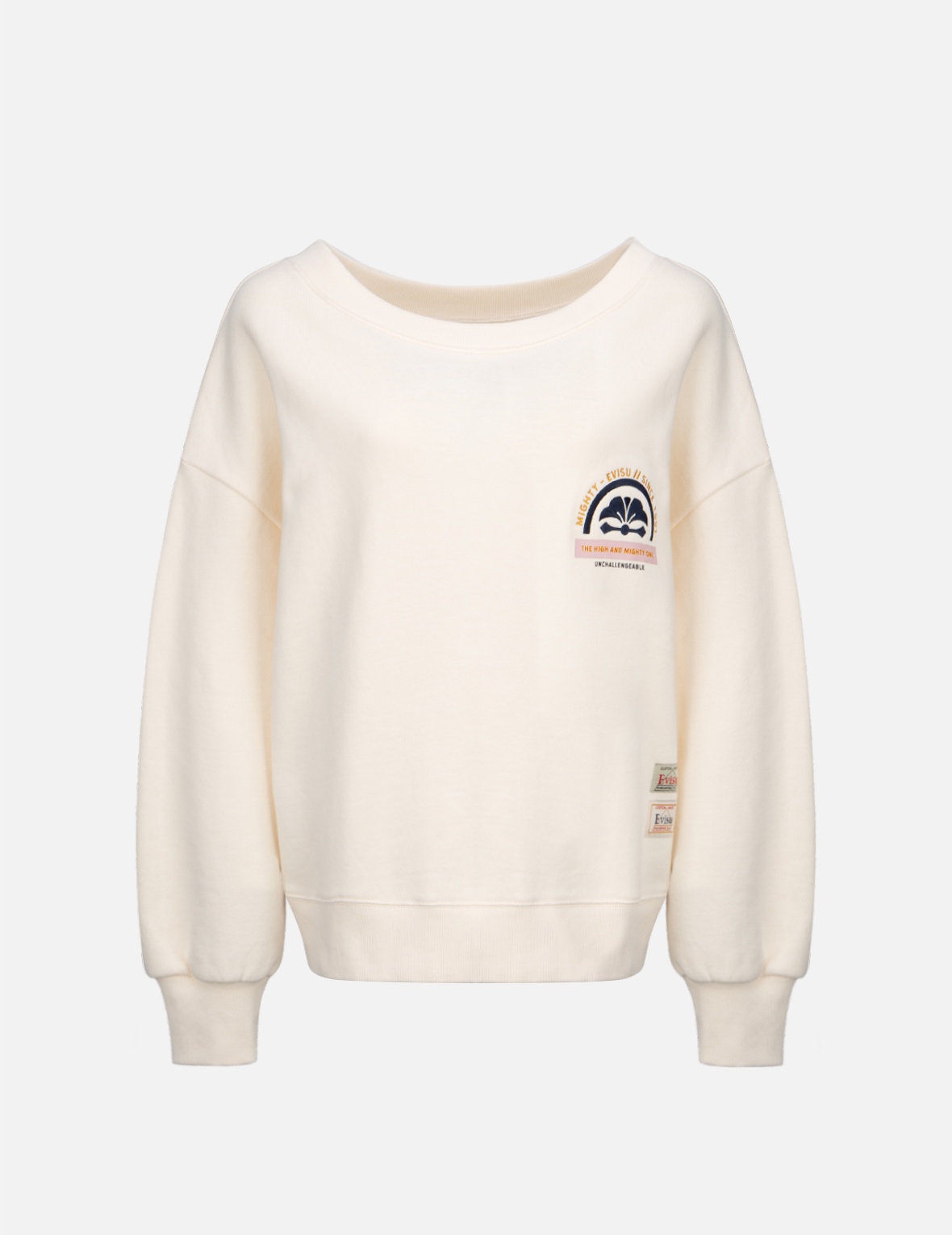 LOGO AND KAMON EMBROIDERED 2-WAY SWEATSHIRT - 2