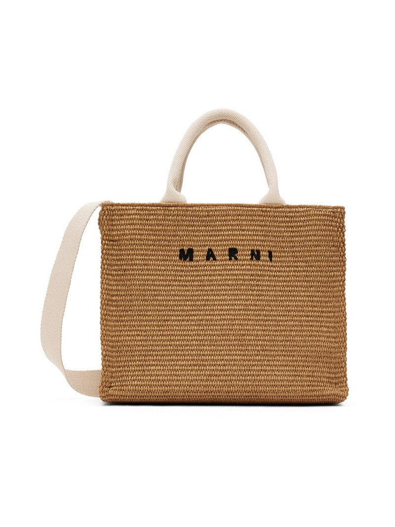 Tan Small East West Tote - 1