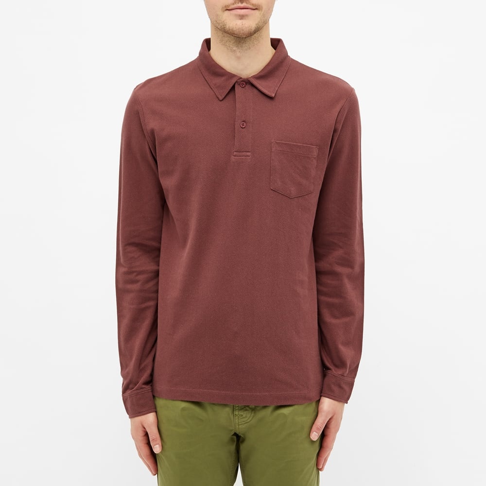 Sunspel Long Sleeve Riviera Polo - 4