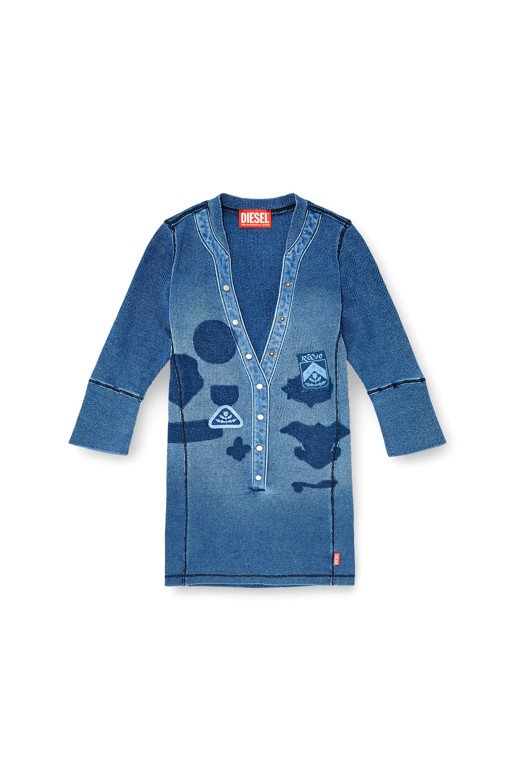 HENLEY TOP WITH SHADOW-PATCH EFFECTS - 1