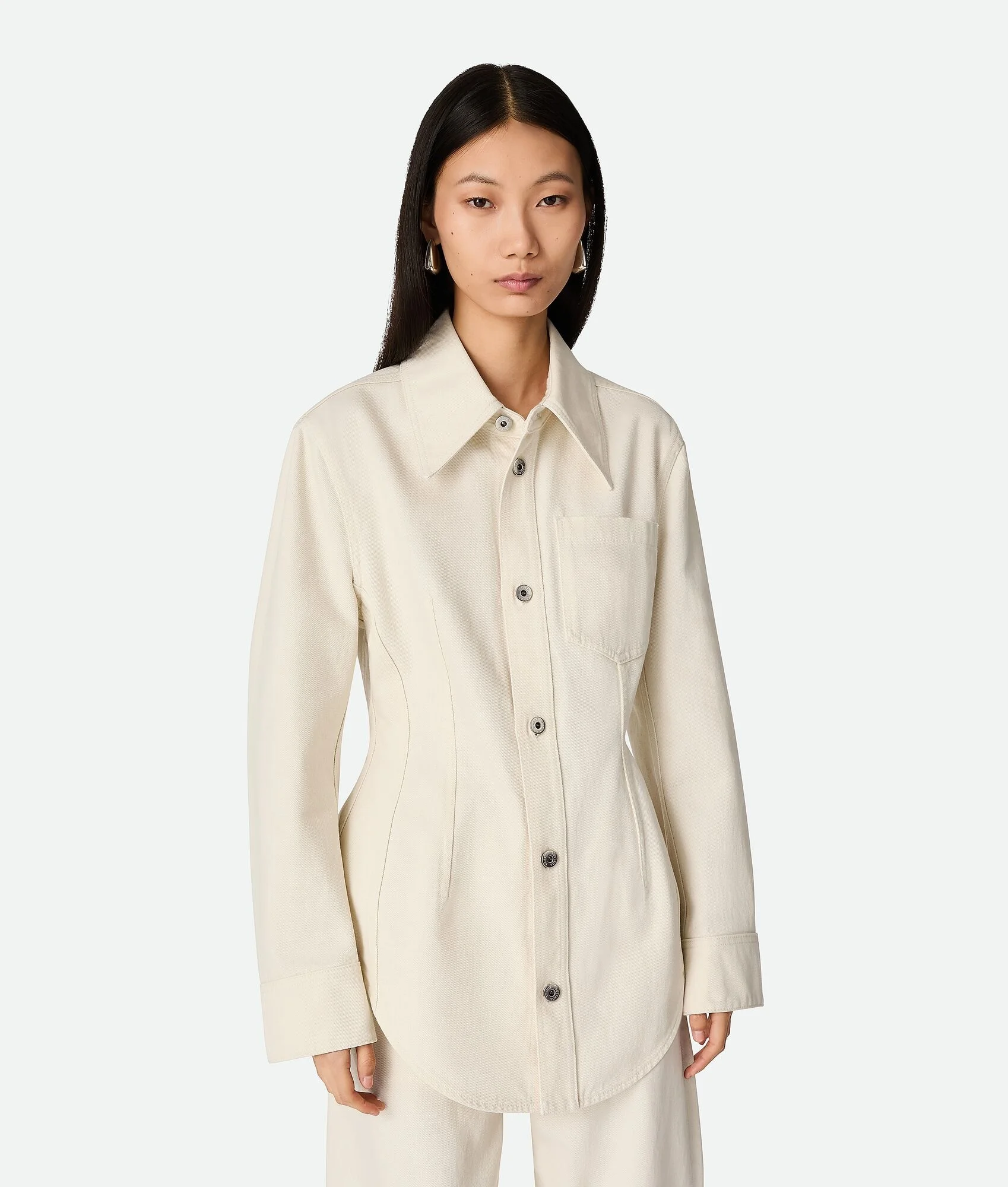 Colored Denim Shirt - 1