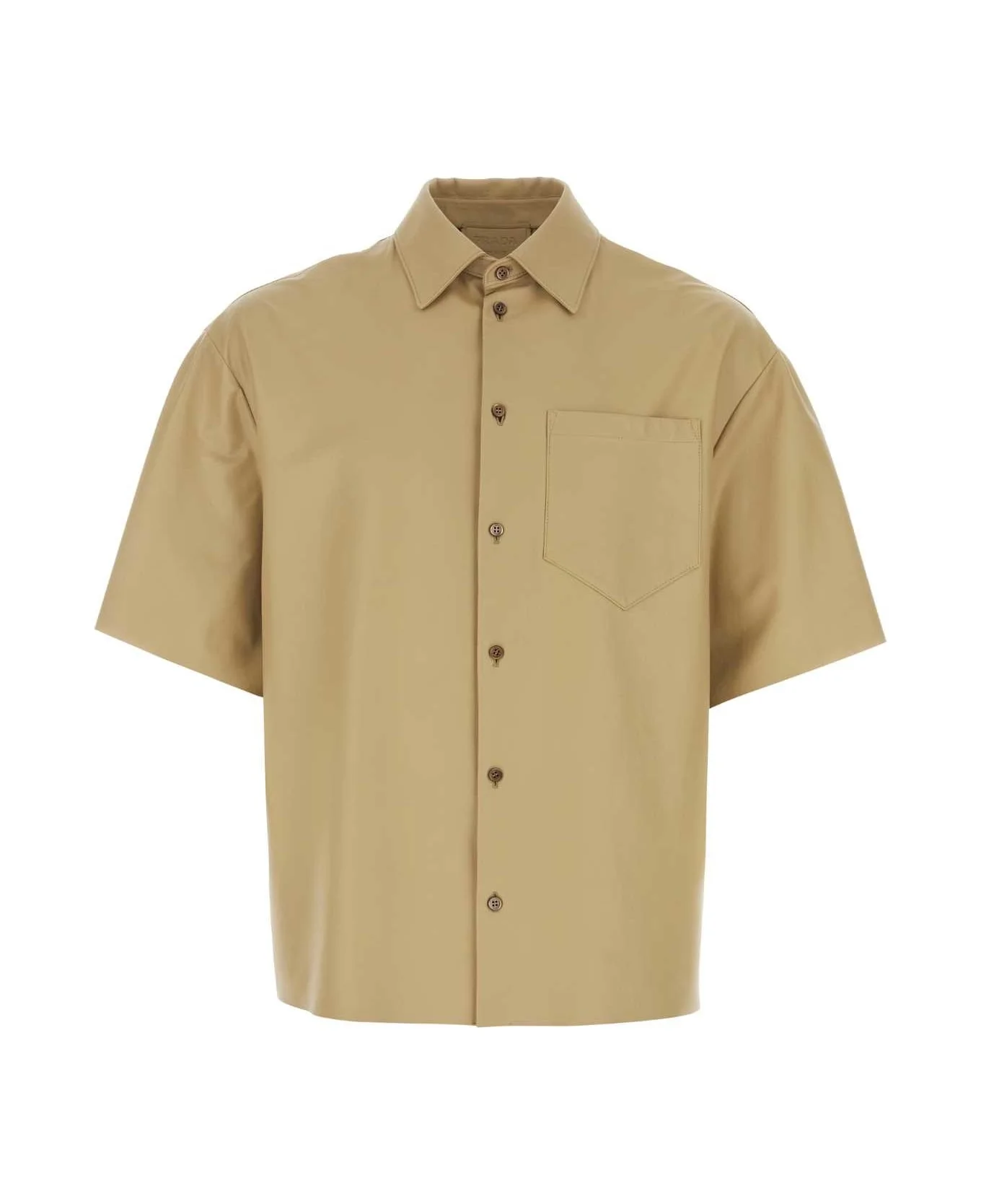 Beige Leather Shirt - 1