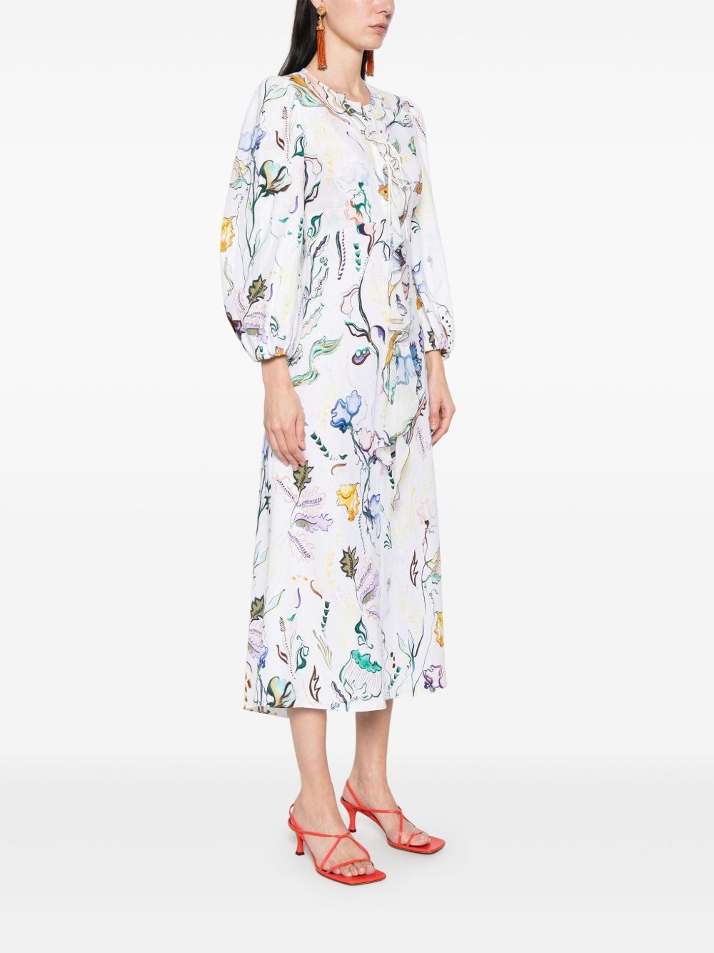 Floral Power midi dress - 3