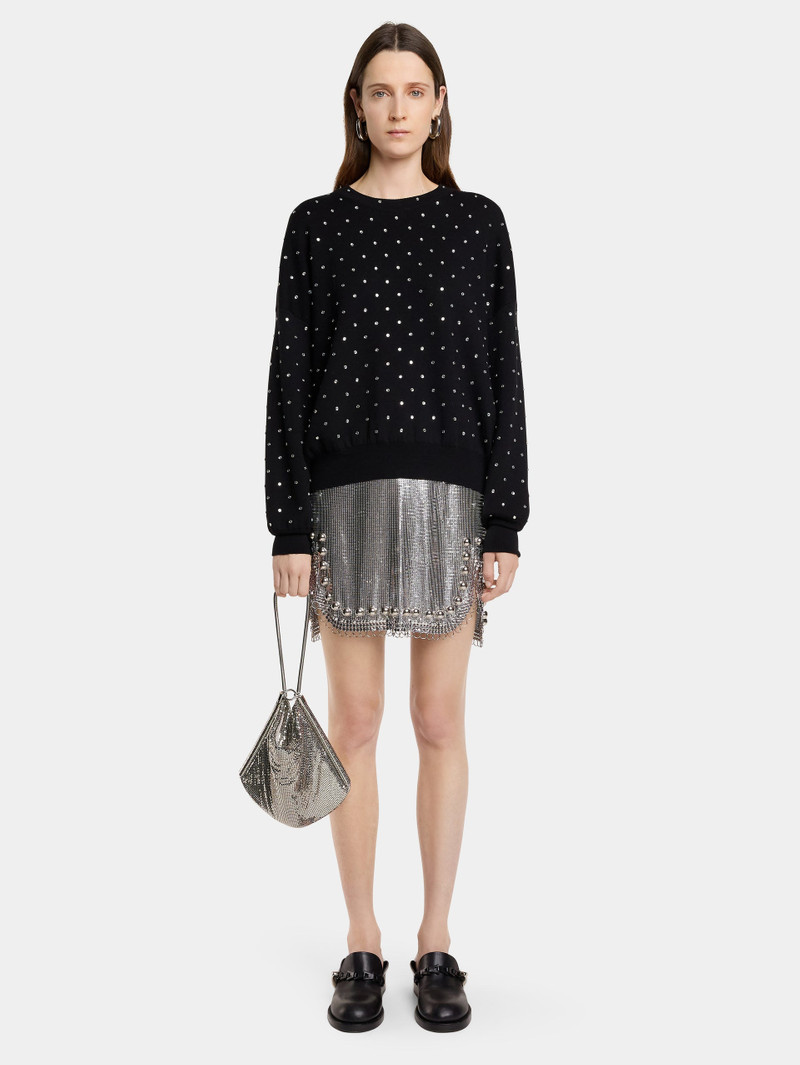 rabanne CRYSTALS EMBELLISHED BLACK JUMPER outlook