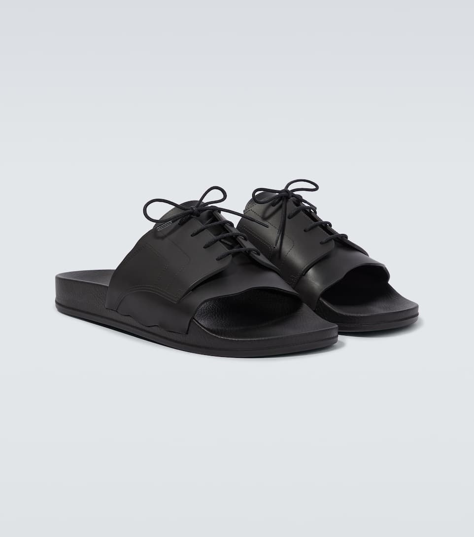 Lace-up rubber slides - 5