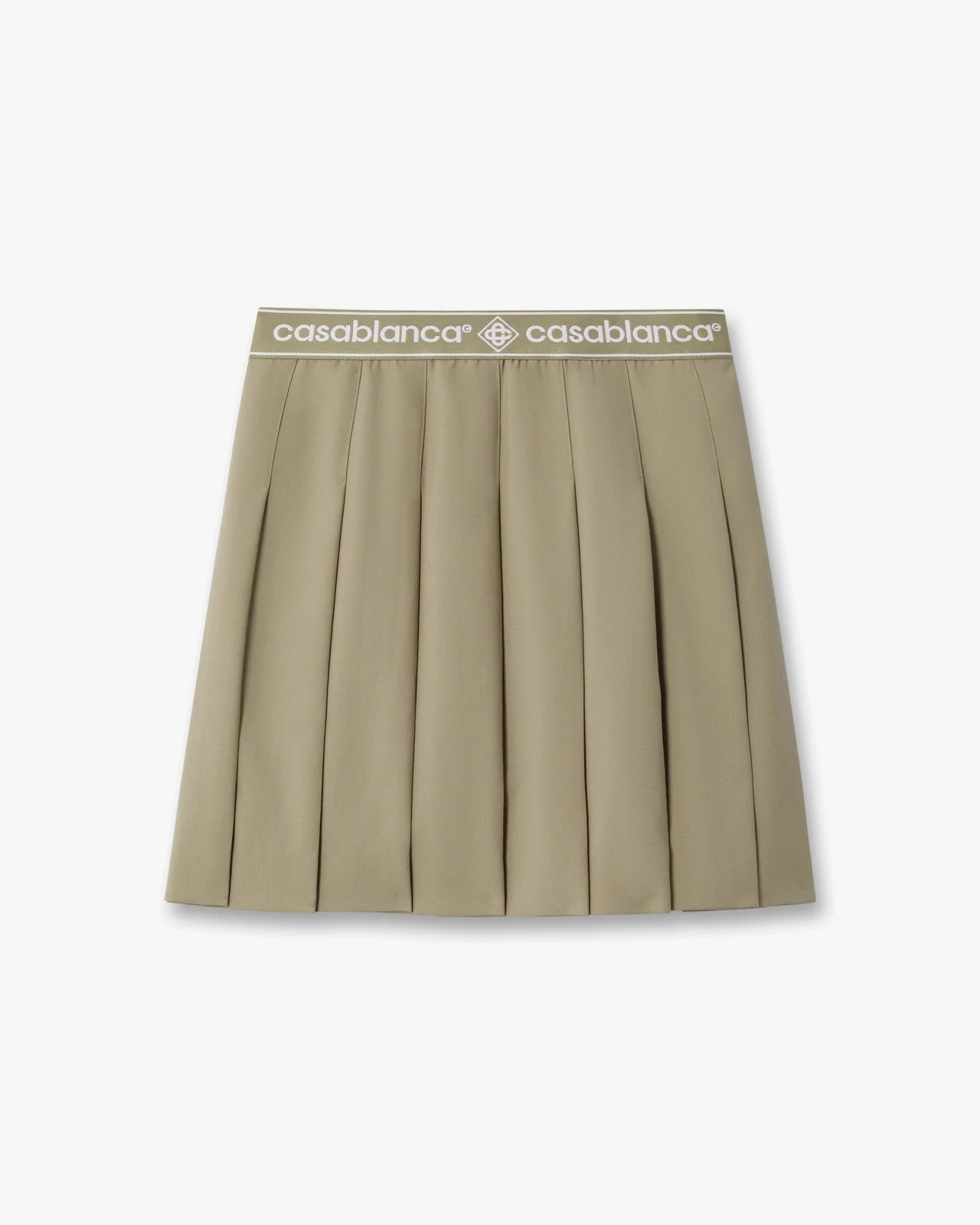 Light Brown Pleated Mini Skirt - 1