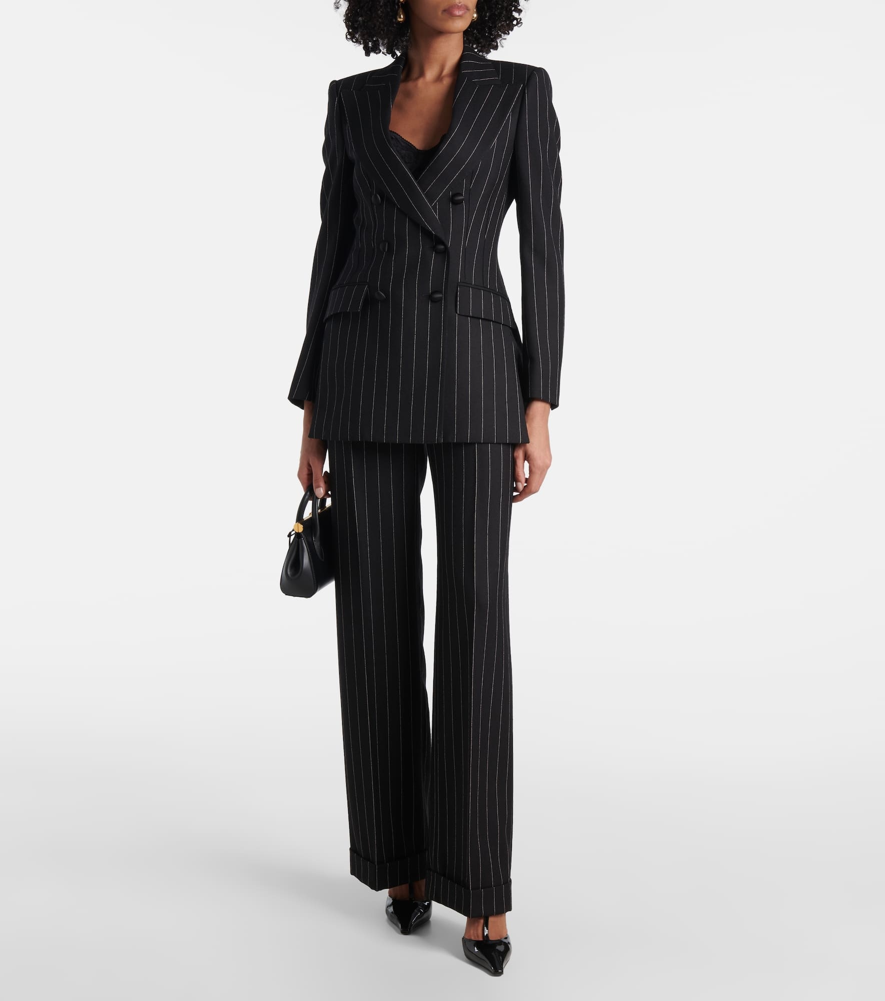 Striped wool straight pants - 2