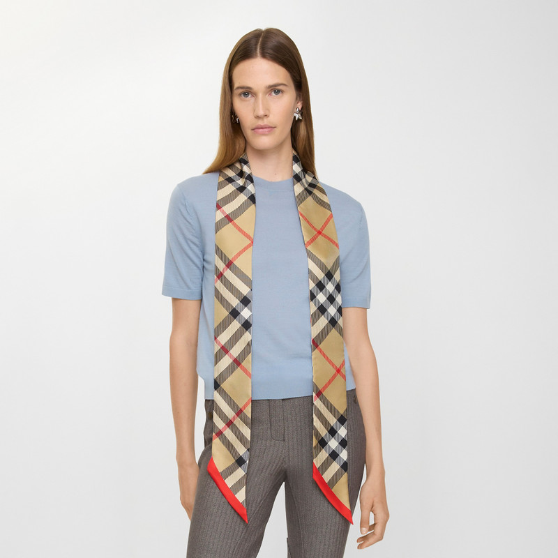 Burberry Skinny Check Silk Scarf outlook