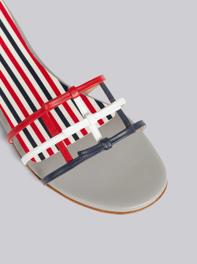 Thom Browne Multicolor Vitello Calf Leather 3-Bow Slide Sandal outlook