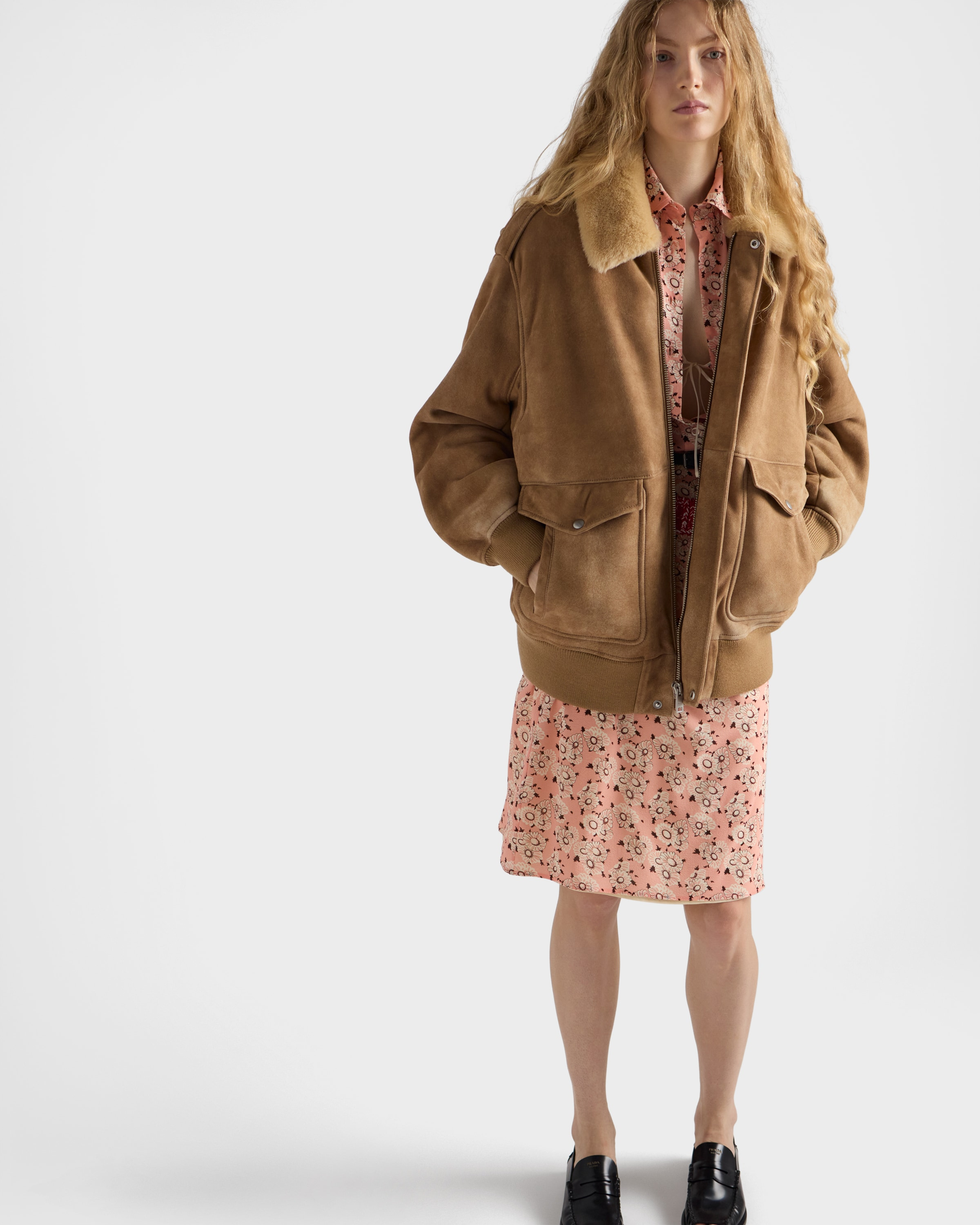 Shearling bomber jacket - 4