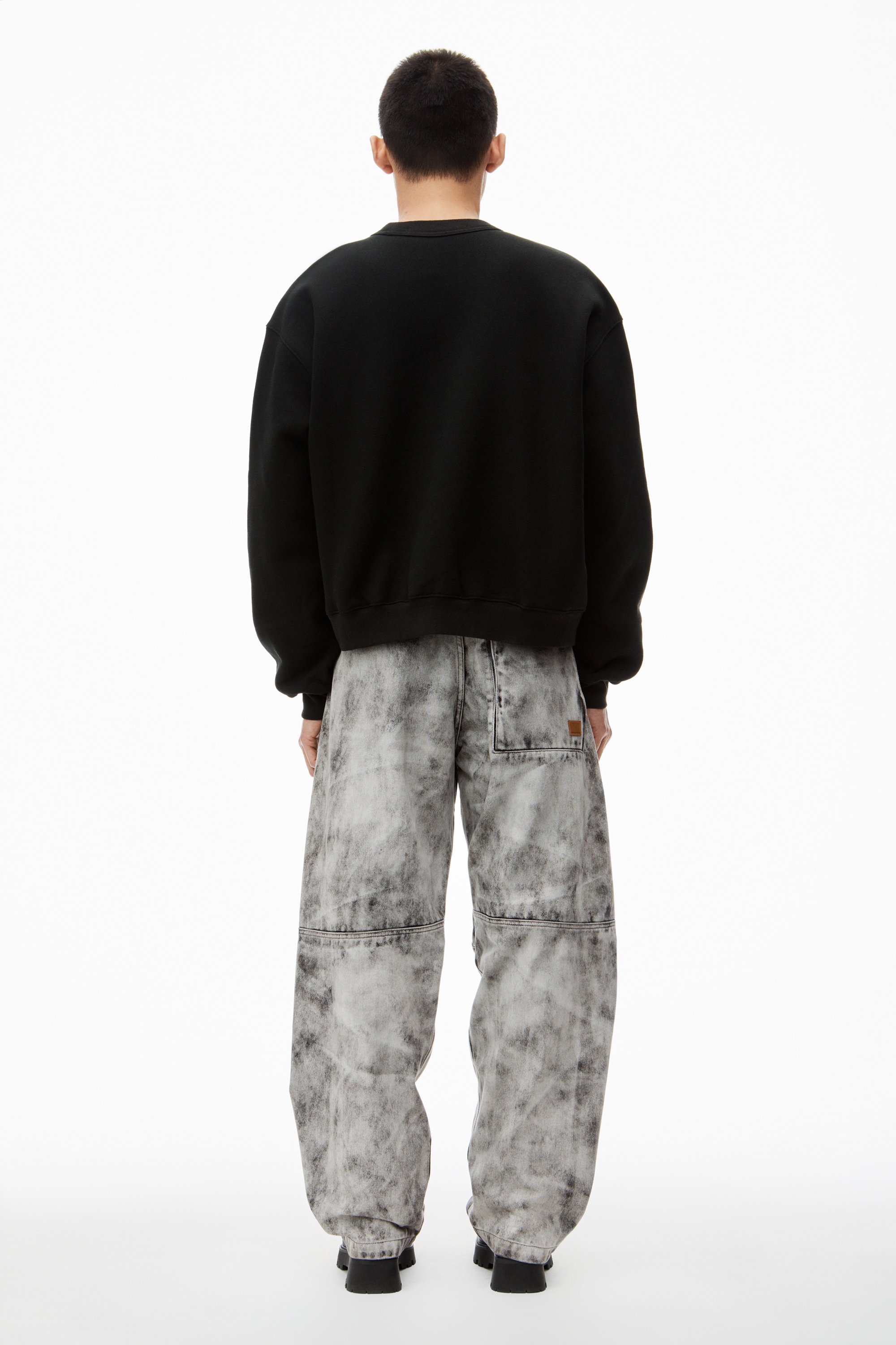 CREWNECK PULLOVER IN DENSE FLEECE - 4