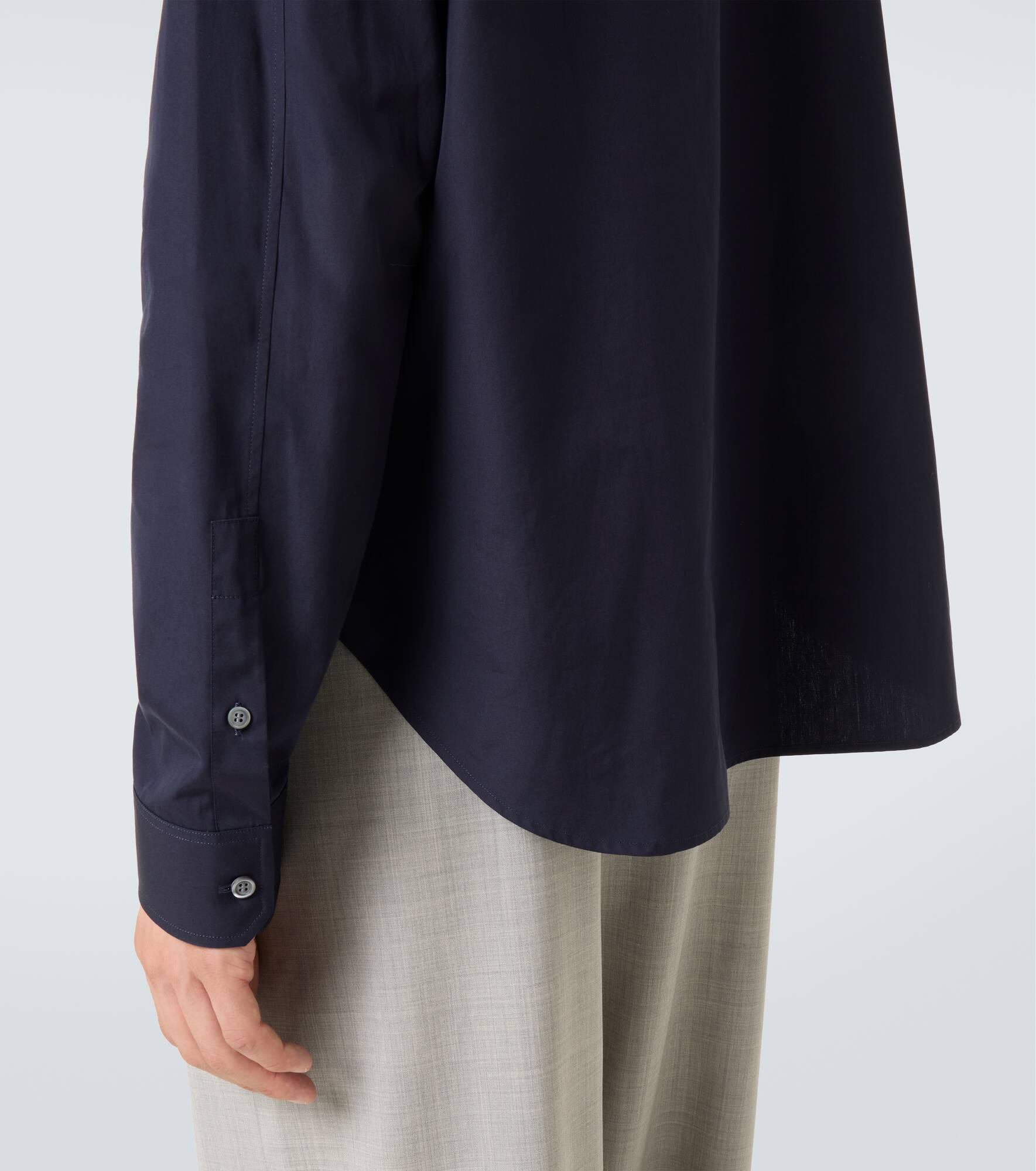 Logo cotton poplin shirt - 6