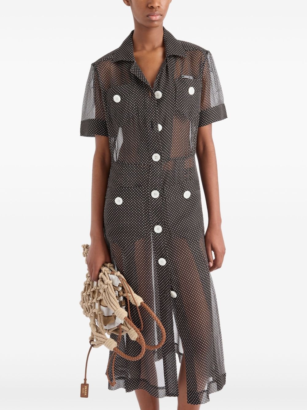 polka-dot shirt dress - 4