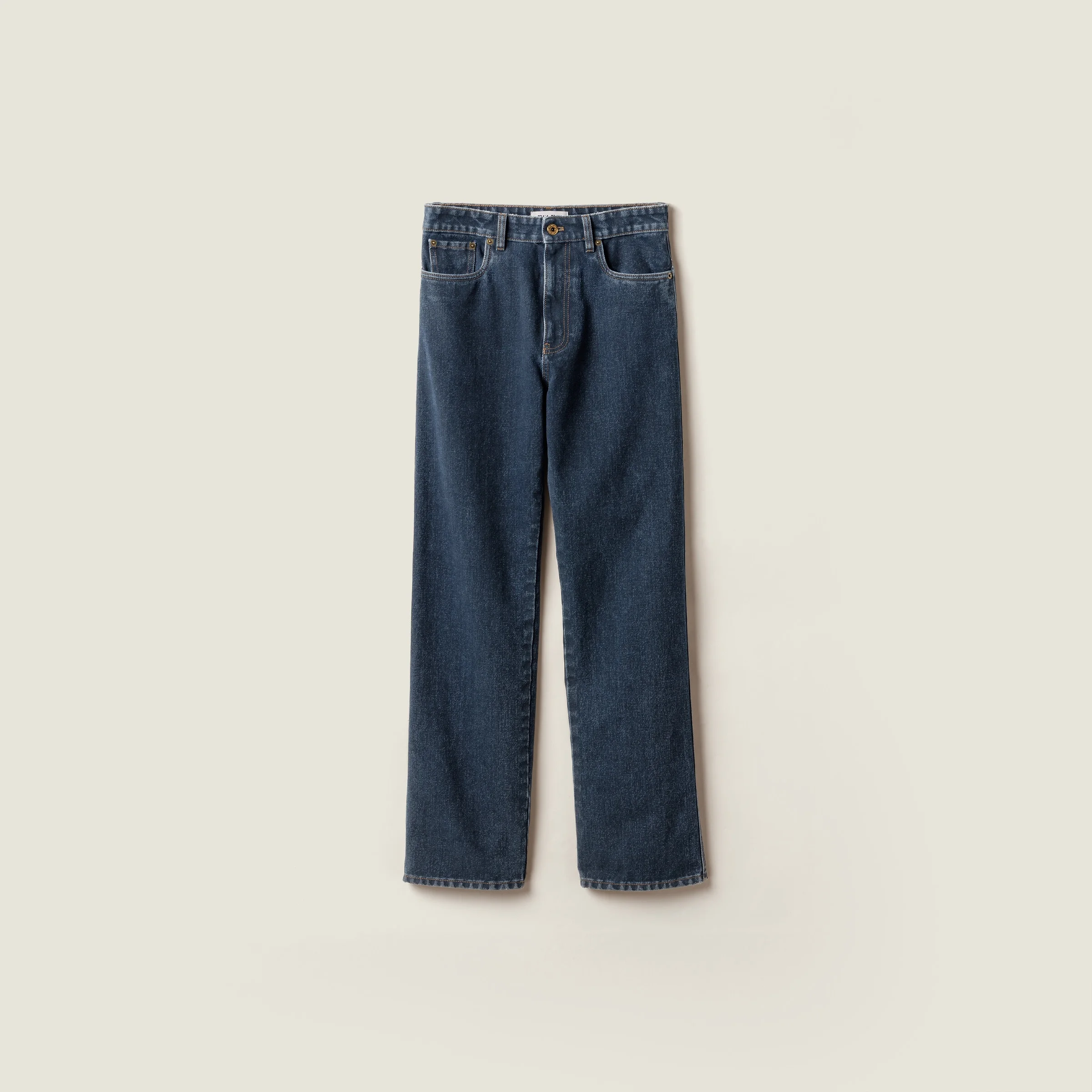 Flocked denim jeans - 1