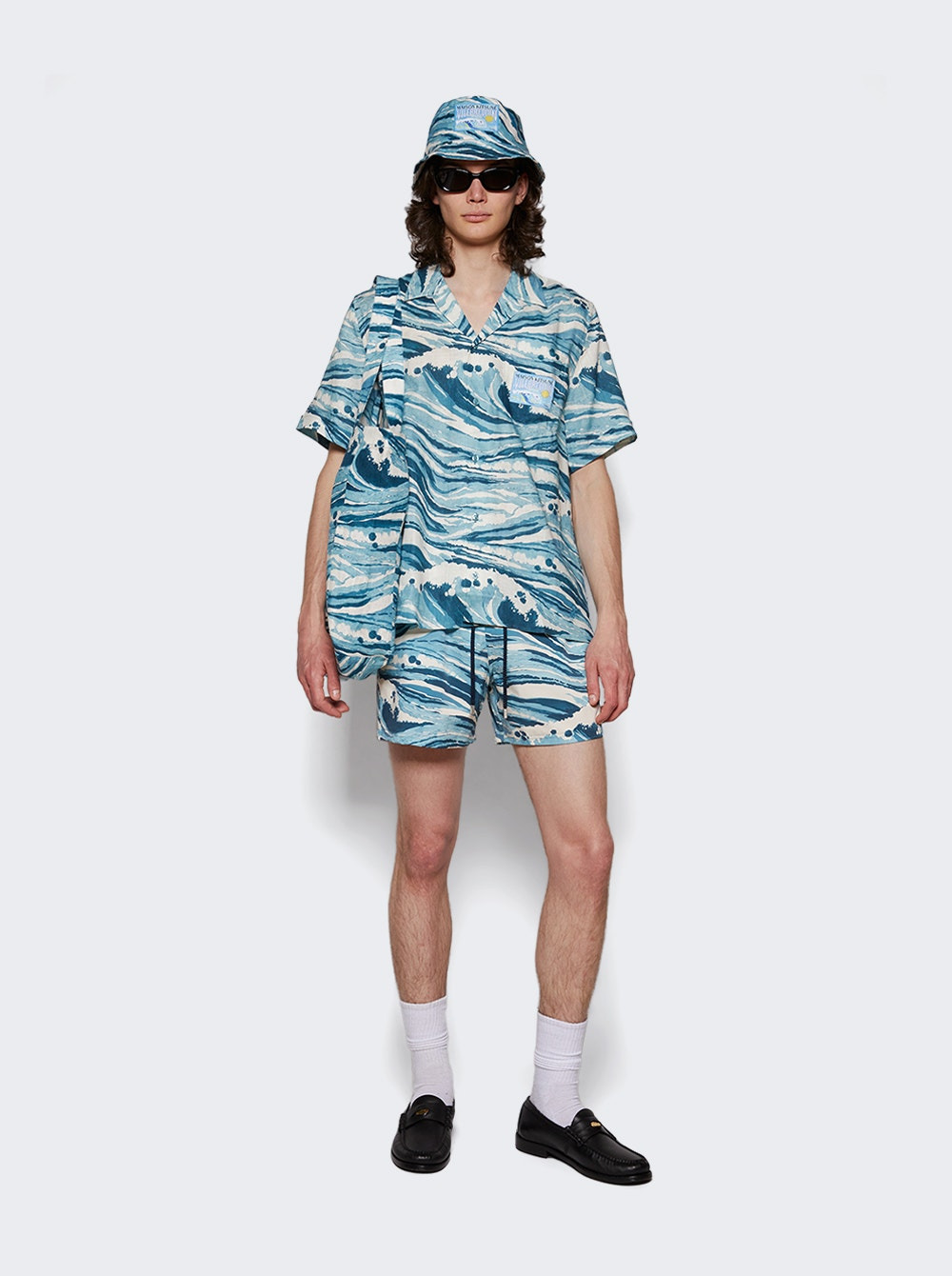 X Maison Kitsune Charli Wave Shirt Blue - 2