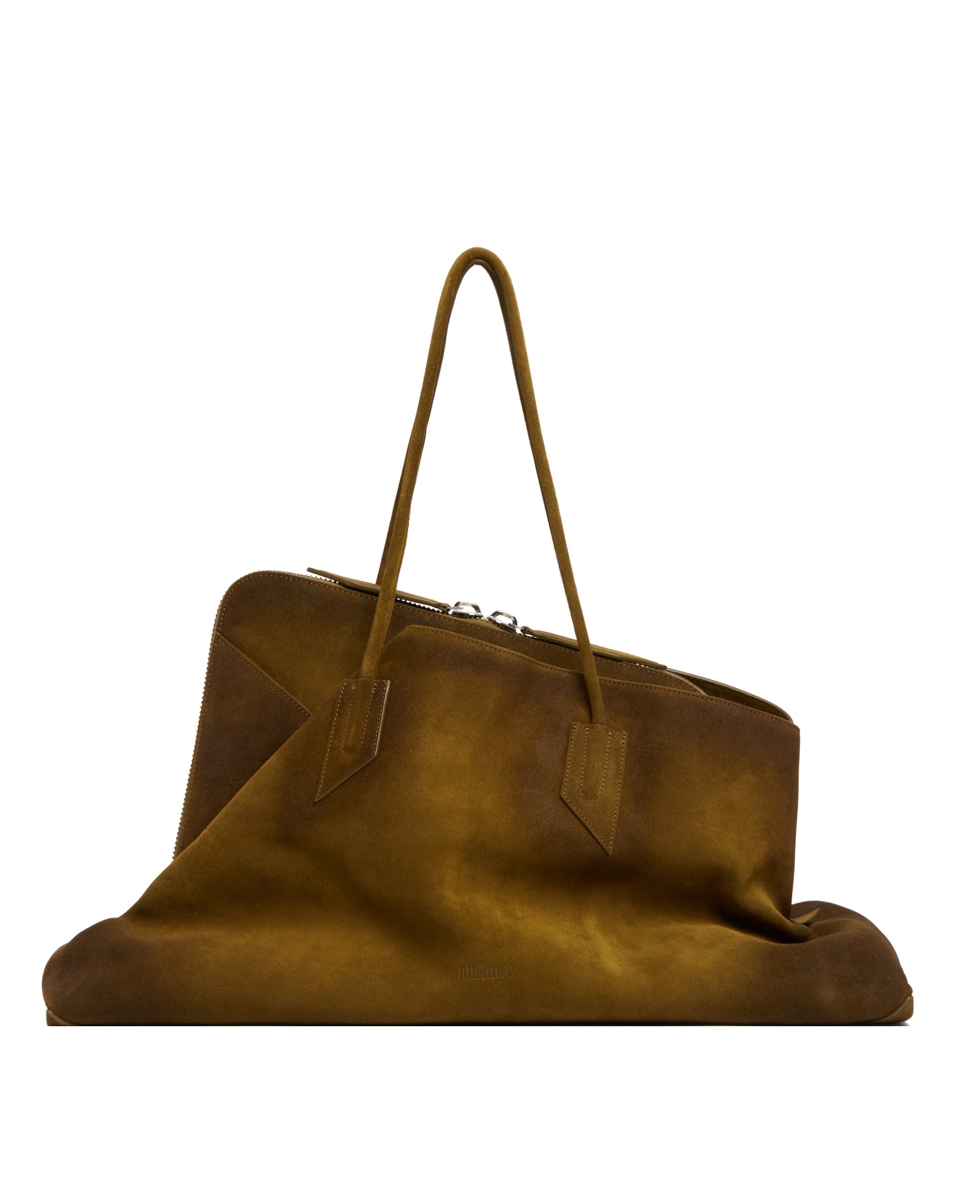 Green Suede Large Passeggiata Bag - 1