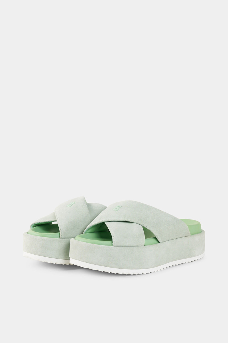 Sorrento platform sandals in Mint 4