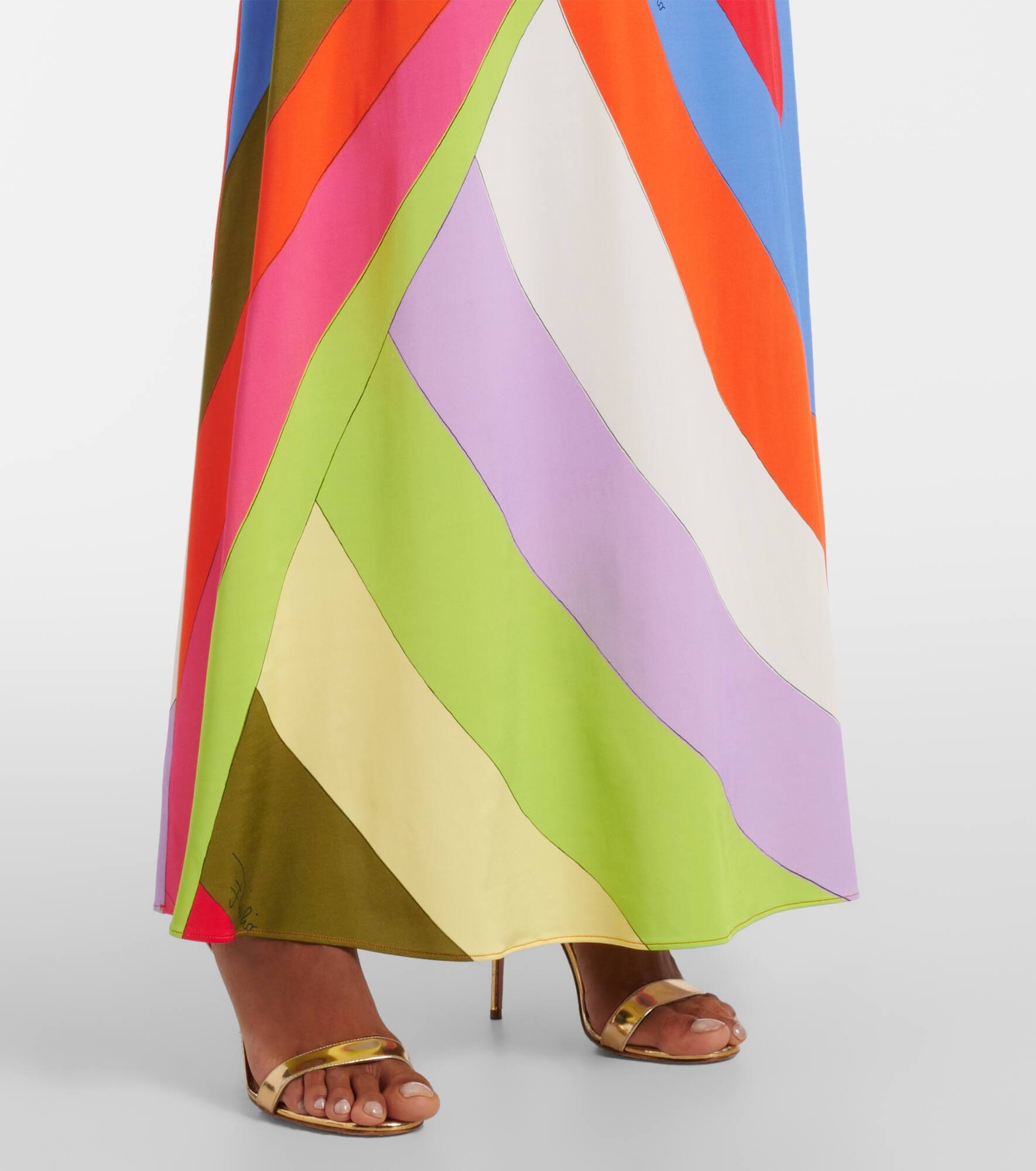 Iride jersey satin maxi skirt - 5