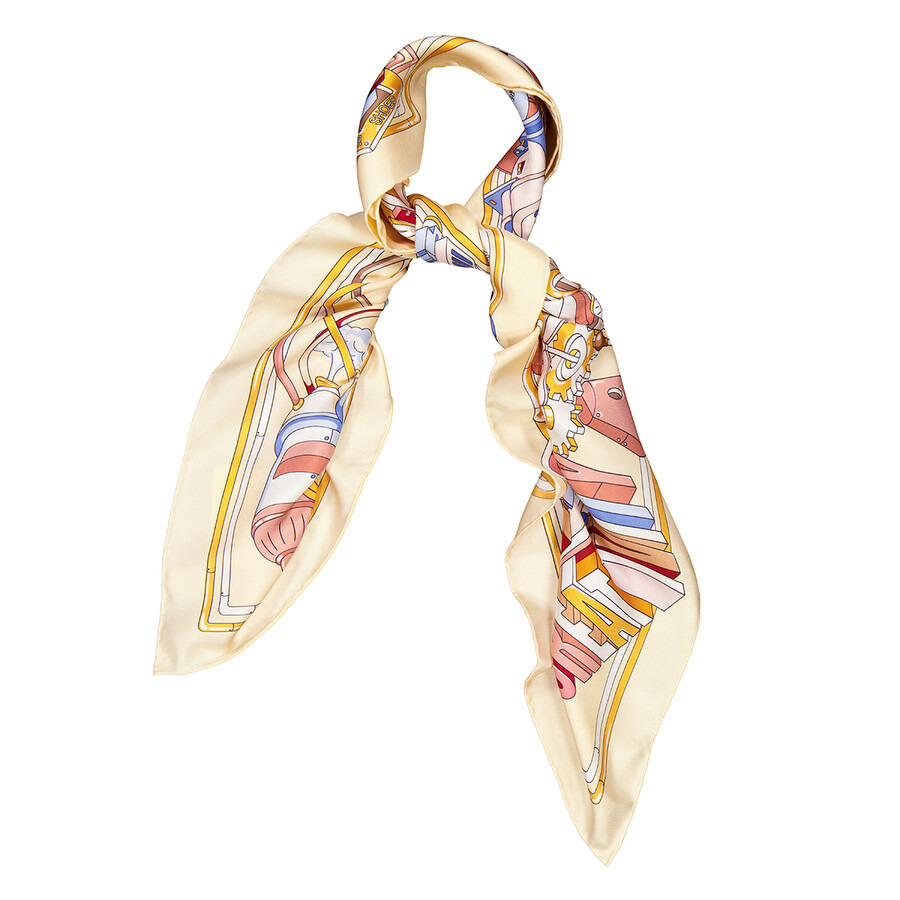 Ferragamo Manovia Print Square Silk Scarf - 5