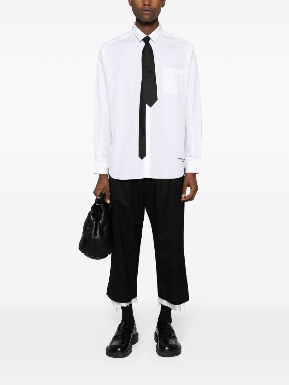 logo-print cotton shirt - 2