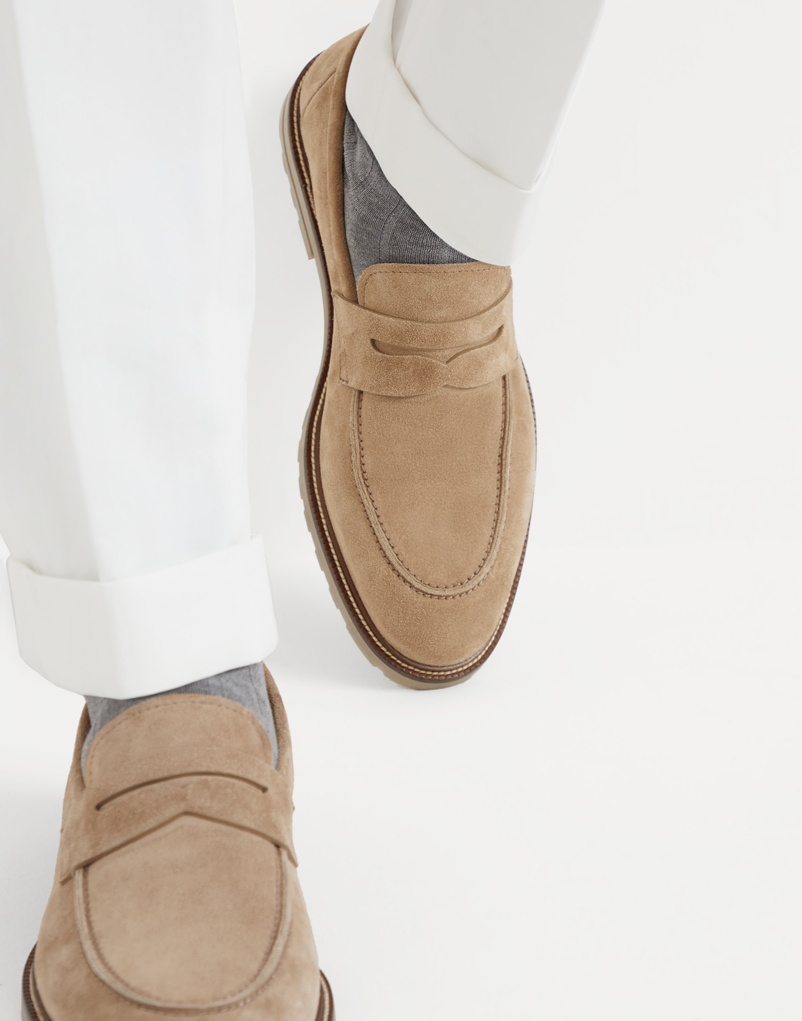 Suede penny loafers - 4