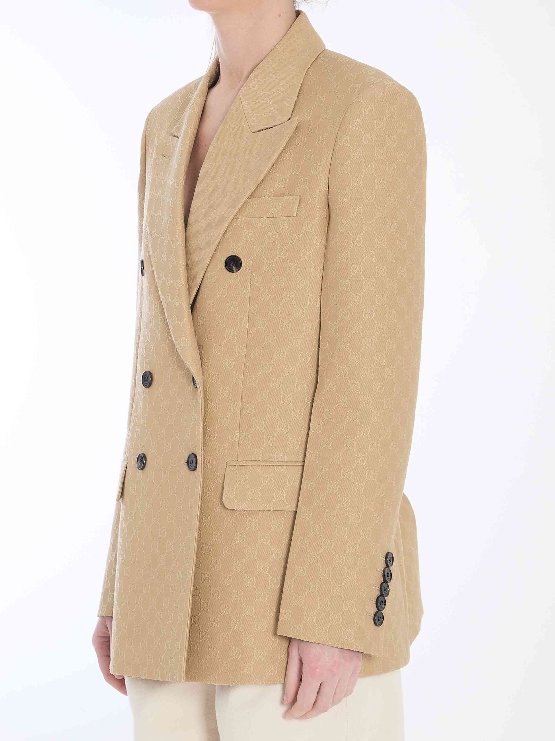Gucci Women Wool And Silk Double-Breasted Jacket - 2