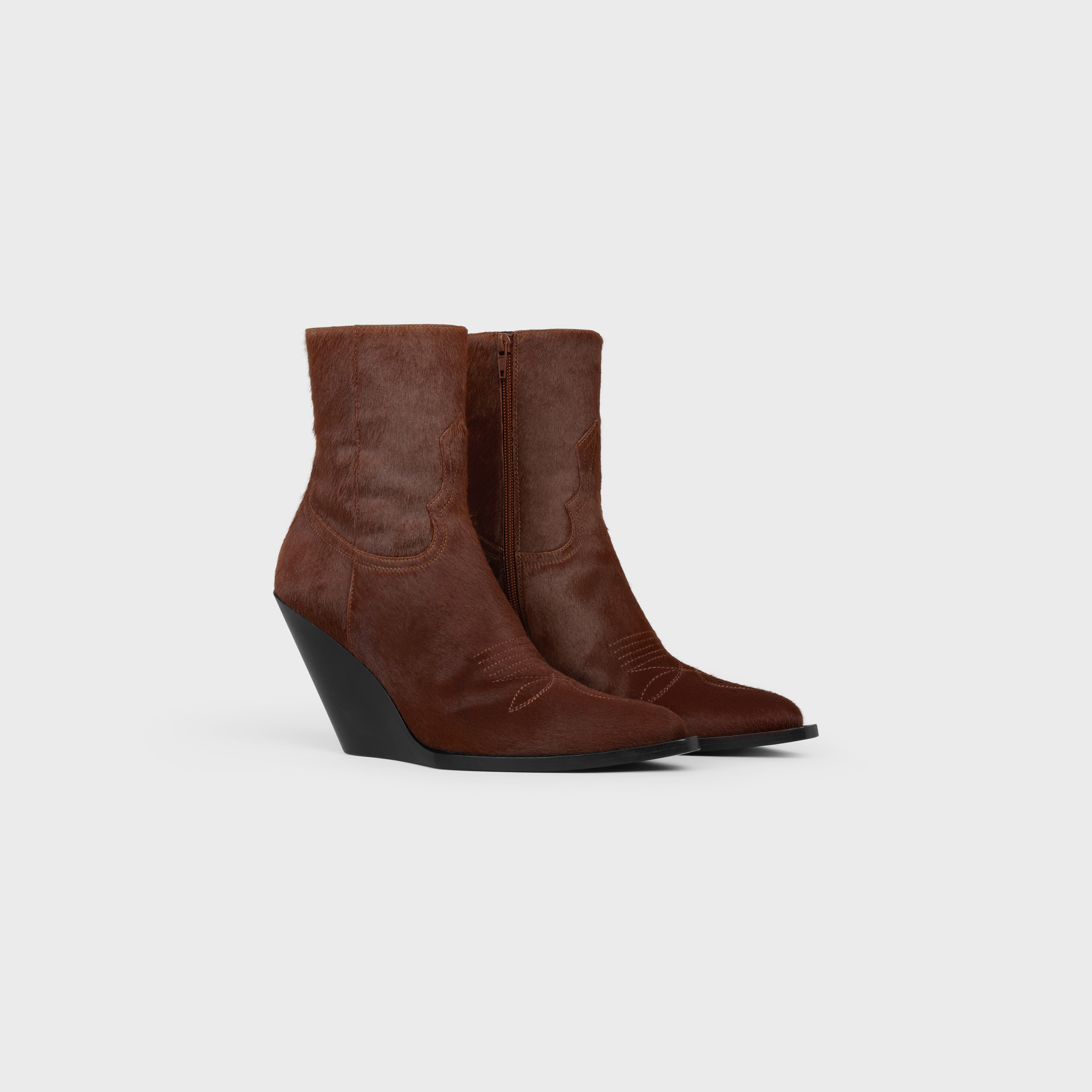 Celine Moon zipped boot in Hairy calfskin - 2