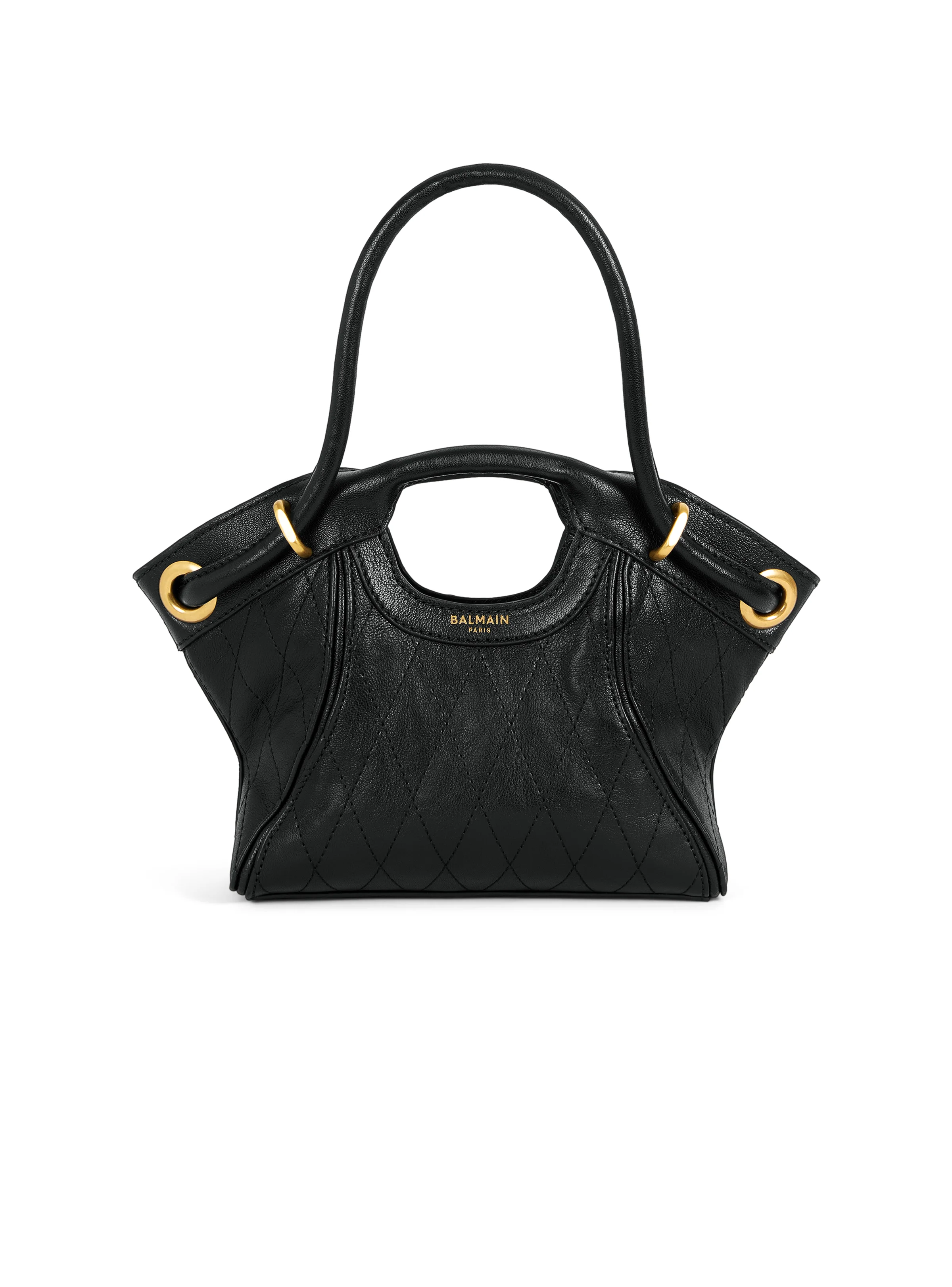 Small Tote in smooth topstitched leather - 1