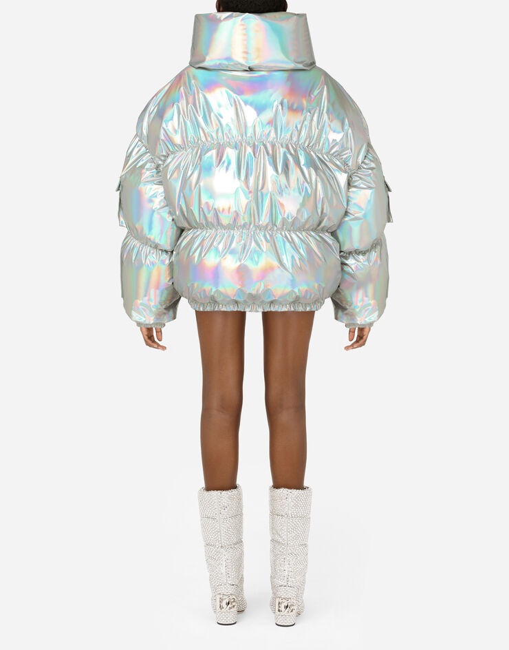 Holographic-effect technical nylon down jacket - 2