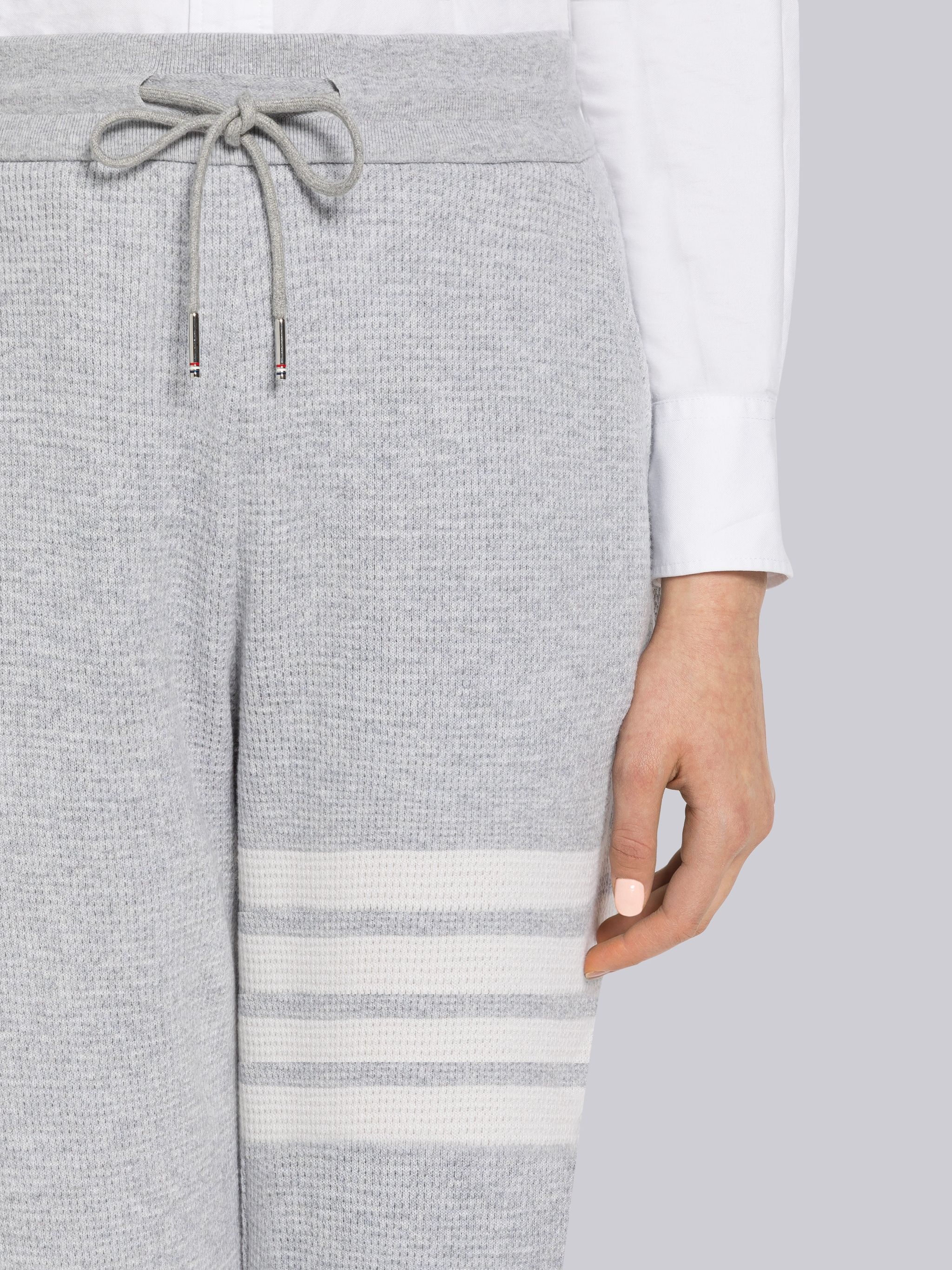 Cashmere Wool Waffle 4-Bar Sweatpants - 5