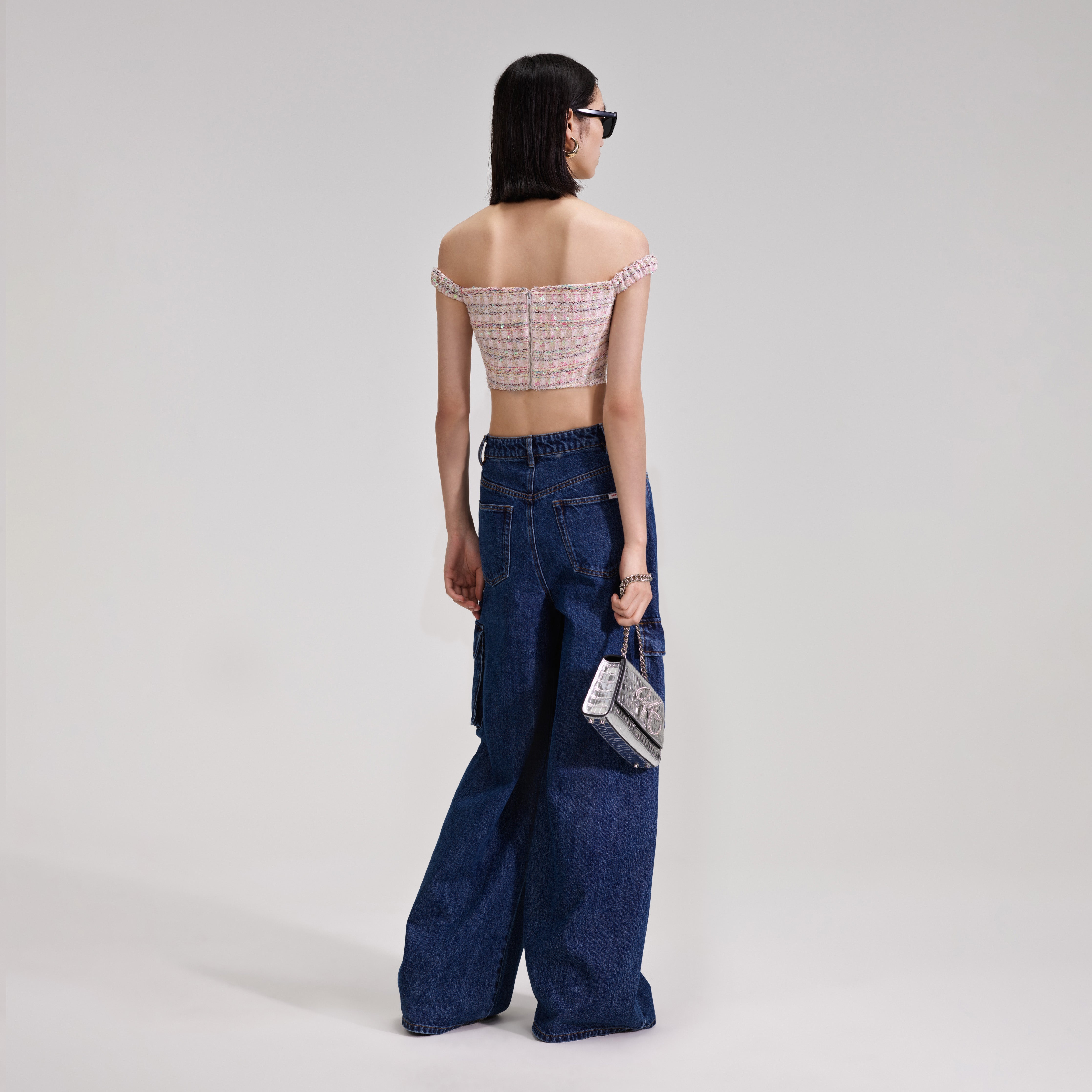Blue Denim Cargo Jeans - 3