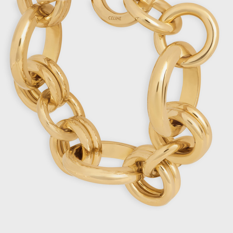 CELINE Celine Charms Heritage Chunky Bracelet in Brass with Gold Finish outlook