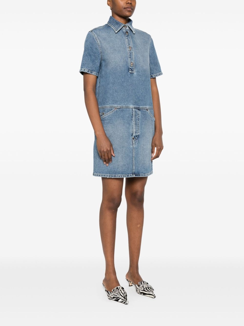 denim mini dress - 3