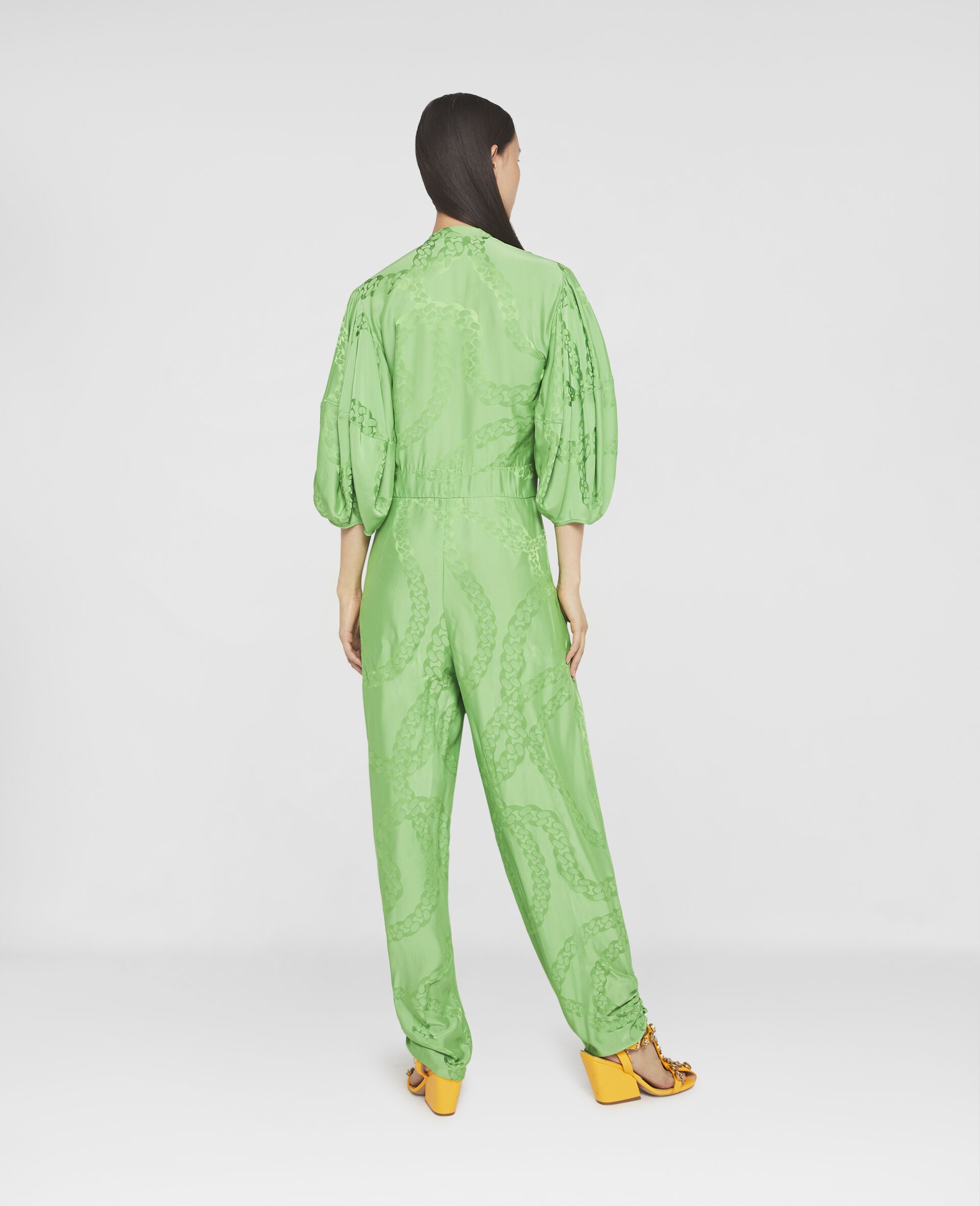 Falabella Print Silk Jacquard Jumpsuit - 3